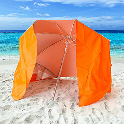 Beachline Parasol de plage pliable portable léger aluminium tente 160 cm Piuma, Couleur: Orange