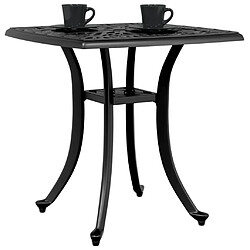 Avis vidaXL Table de jardin noir 53x53x53 cm aluminium coulé