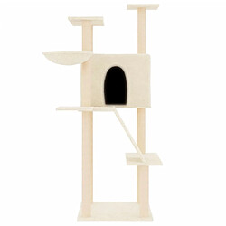 Avis Arbre à chat avec griffoirs,niche pour chat en sisal crème 143 cm -MN41789