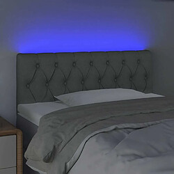 Avis Maison Chic Tête de lit scandinave à LED,meuble de chambre Gris clair 90x7x78/88 cm Tissu -MN78567