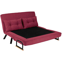 Avis Hanah Home Canapé 2 places convertible en tissu Sando bordeaux.