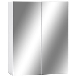 vidaXL Armoire à miroir de salle de bain Blanc 60x15x75 cm MDF