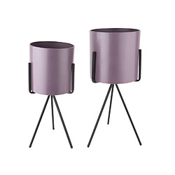 Present Time Duo de Cache-pot Pedestal XL - Violet Present Time - Duo de Cache-pot Pedestal XL - Violet - Design