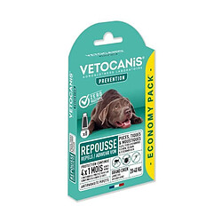 VETOCANIS 8 Pipettes anti-puces et anti-tiques - Pour grand chien 20-40 kg - 4x 1 mois de protection 