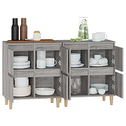 Acheter vidaXL Buffets 2 pcs sonoma gris 60x35x70 cm bois d'ingénierie