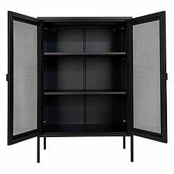 Avis Mes Vitrine 2 portes 80x40x120 cm en acier noir