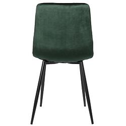 Acheter Decoshop26 Lot de 2 chaises de salle à manger en velours vert pieds métal noir mat style moderne CDS10100