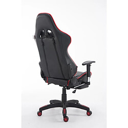 Avis Decoshop26 Fauteuil de bureau ergonomique dossier réglable avec repose-pieds synthétique noir/rouge BUR10129