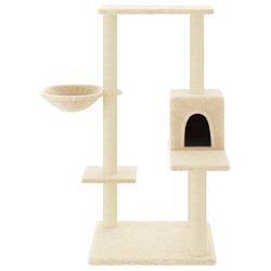 Avis Arbre à chat avec griffoirs,niche pour chat en sisal Crème 95 cm -MN78413