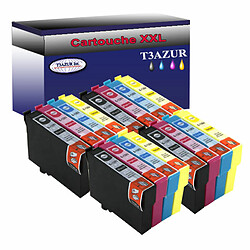 T3Azur 16x Epson T128-Compatible Lot de 16 Cartouches Compatibles pour Epson Stylus SX420W, SX425W, SX430W - T3AZUR