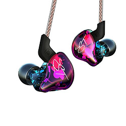 Wewoo Ecouteurs Écouteurs intra-auriculaires Mega Bass MP3 à double unité de son Circle Iron sans microphone (Couleur)