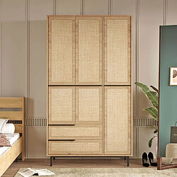 Hanah Home Armoire en aggloméré et effet cannage Only.