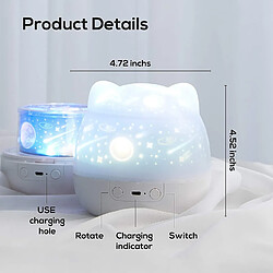 Universal Ampoule projecteur étoile, haut-parleur Bluetooth 3 en 1, musique LED, lumière nocturne pour enfants 6 projections de films, projecteur de musique étoile tournant à 360 ° avec télécommande, bébé, minuterie pour enfants, enfants, (en)