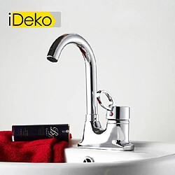 iDeko®Robinet Mitigeur lavabo chrome(Haut) & Flexible