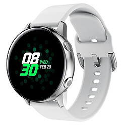 Wewoo Bracelet pour montre connectée Smartwatch de poignet à boucle plaquée électrolysée Galaxy Watch Active Blanc 