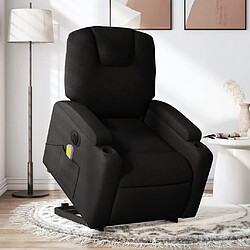 Maison Chic Fauteuil Relax pour salon, Fauteuil inclinable de massage électrique Noir Tissu -GKD79082