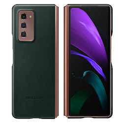 Coque Samsung Z Fold 2 Cuir véritable Soft-touch Original Leather Cover noir