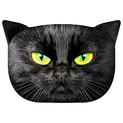 Coussin design et câlin avec motif de chat Nero Coussin décoratif avec fermeture éclair cachée Bertoni 