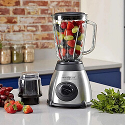 Blender Avec Moulin à Café & épices 800w 1,5 Litre 3 Vitesses Acier Inoxydable De Royalty Line