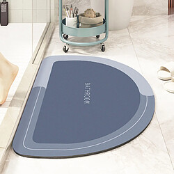 LUUCOZK Tapis de bain antidérapants absorbants à séchage rapide pour salle de bain - Gris clair - Demi-rond-40 x 60CM