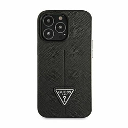 Avis Guess Maroquinerie Guess Saffiano Triangle Logo Case - Coque pour iPhone 14 Pro Max (Noir)