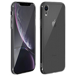 Coque iPhone XR Silicone Gel + Film Écran Verre trempé 4Smarts - Transparent