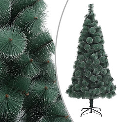 vidaXL Sapin de Noël artificiel avec support Vert 210 cm PET 