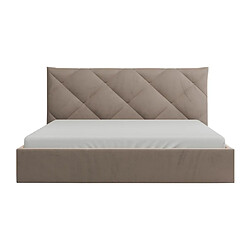 Acheter Lit coffre 180 x 200 cm - Velours - Beige + Matelas - STARI de Pascal Morabito