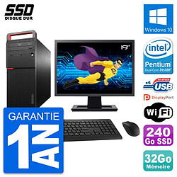 PC Tour Lenovo M700 Ecran 19" Intel G4400 RAM 32Go SSD 240Go Windows 10 Wifi · Occasion 