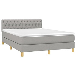 Avis Sommier à lattes,Cadre à lattes de lit et matelas et LED pour Adulte Gris clair 140x190 cm -MN41371