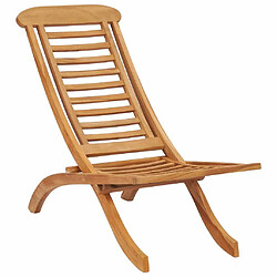 Maison Chic Chaise de jardin - Fauteuil d'extérieur pliable 50x90x69 cm Bois de teck massif -MN10551