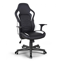 Franchi Chaise de bureau ergonomique en simili cuir style sport Aragon racing