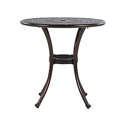 Beliani Table de jardin Métal Marron foncé BOVINO