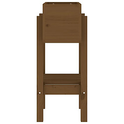 Maison Chic Jardinière,Bac à fleurs - pot de fleur marron miel 62x30x69 cm bois massif de pin -GKD75592 pas cher