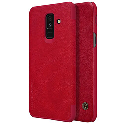 Etui en PU rouge pour votre Samsung Galaxy A6 Plus (2018) 