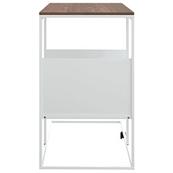 Acheter Maison Chic Table d'appoint | Table Basse Blanc 55x36x59,5 cm Bois d'ingénierie -GKD39182