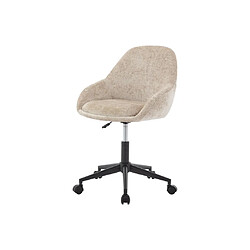 Acheter Vente-Unique Chaise de bureau - Velours - Beige - Hauteur réglable - NAODY