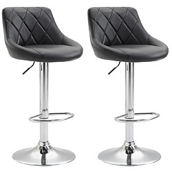 Non Lot de 2 tabourets de bar Lazio simili cuir C 