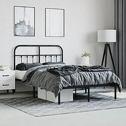 Acheter Maison Chic Lit adulte - Cadre de lit métal avec tête de lit,Structure du lit Contemporain pour chambre noir 120x190 cm -MN50618