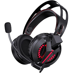 Casques de jeu, casque stéréo avec microphone, casque PC filaire avec micro antibruit, casque de jeu supra-auriculaire pour PC/MAC/PS4/PS5/Nintendo Switch/Xbox One