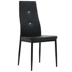 Acheter Decoshop26 Lot de 4 chaises de salle à manger cuisine confortable et moderne dossier cristaux en synthétique noir CDS021807