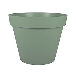 Pot de fleurs rond en plastique Toscane vert laurier - Ø 60 cm - Eda