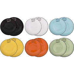 Antic Line Creations Assiettes colorées Brasserie bistrot (Lot de 12). Assiettes colorées Brasserie bistrot (Lot de 12)