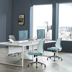 Avis Siège de bureau / Siège pivotant CHESTER W tissu maille bleu hjh OFFICE