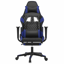 Avis Maison Chic Chaise de jeu, Chaise gaming avec repose-pied, Fauteuil gamer,Chaise de Bureau Noir et bleu Similicuir -GKD34420