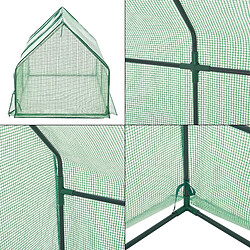 Helloshop26 Châssis de jardin nissewaard à 2 fenêtres en acier et polyéthylène 180 x 90 x 90 cm vert 03_0008269 pas cher