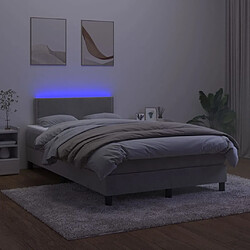 Avis Sommier à lattes LED,Cadre à lattes de lit avec matelas pour Adulte Gris clair 120x200 cm -MN98013