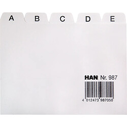 HAN Index alphabétique A-Z, PP, A7 paysage, 25 onglets, gris ()