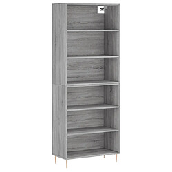 Maison Chic Buffet,Meuble de Rangement,commode pour salon,Cuisine gris béton 69,5x32,5x180 cm bois d'ingénierie -MN54170