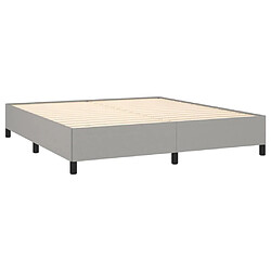 Avis vidaXL Sommier à lattes de lit avec matelas Gris clair 160x200cm Tissu